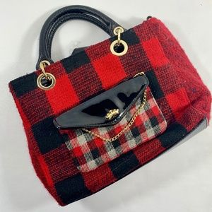 Juicy Couture red plaid purse handbag